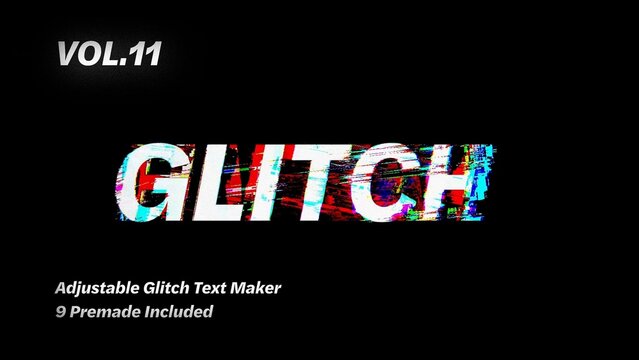 Glitch Text Animation Maker Vol. 11 | VHS, RGB Split & Digital Distortion Titles