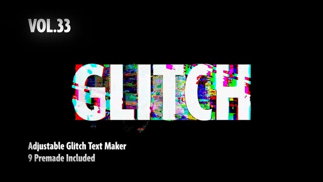 Glitch Text Animation Maker Vol. 33 | VHS, RGB Split & Digital Distortion Titles