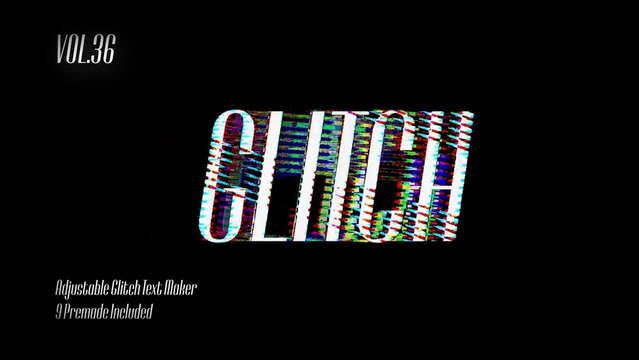 Glitch Text Animation Maker Vol. 36 | VHS, RGB Split & Digital Distortion Titles