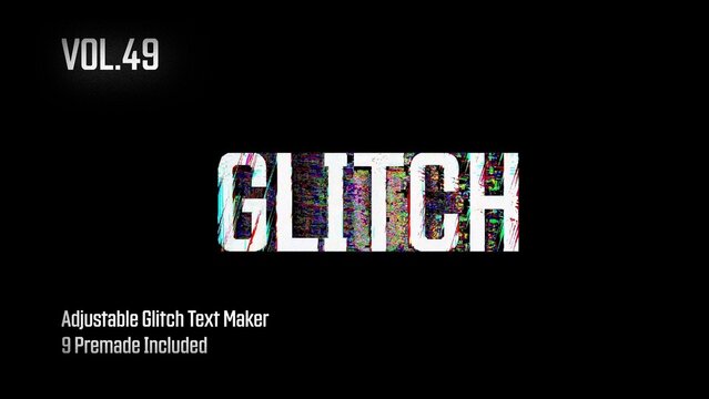 Glitch Text Animation Maker Vol. 49 | VHS, RGB Split & Digital Distortion Titles