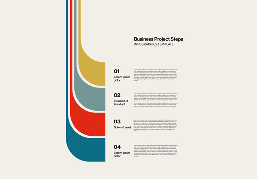 Business Steps Strategy Presentation Infographic Template