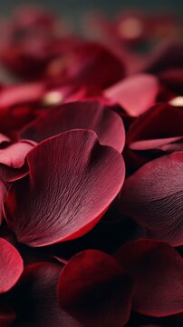 Close-up of rich red rose petals creating a romantic and elegant backdrop.