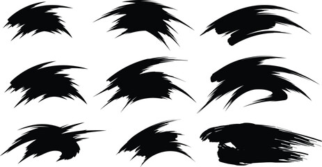 Obraz premium elegant black Brash vector illustration