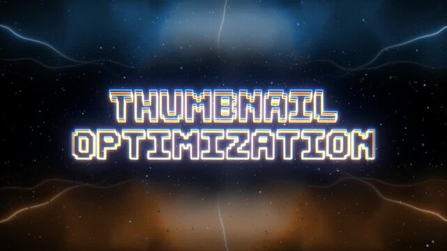 Thumbnail Optimization Neon text with retro style background