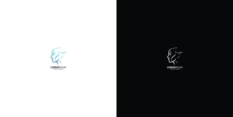 Logo Design Inspiration for face and technology logo designs © micky_adb01