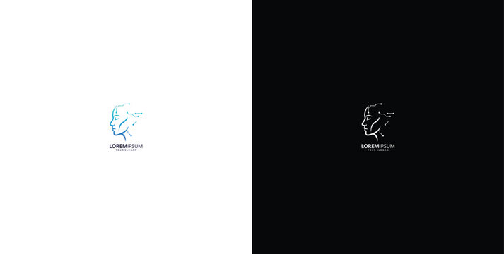 Logo Design Inspiration for face and technology logo designs