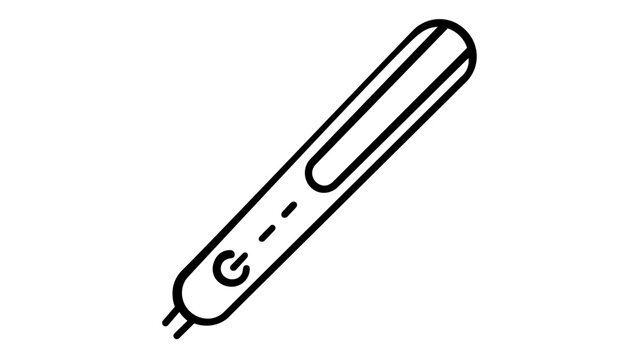 Hair Straightener Vector Icon Illustration, Minimalist Flat Iron Line Art for Hair Styling and Beauty Salon Branding, Scalable AI-Generated Graphic for Professional Haircare and Grooming Design.