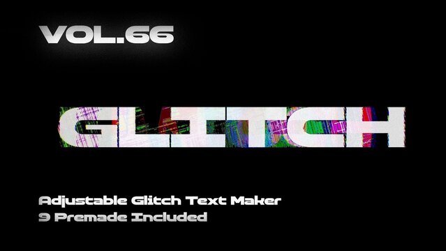 Glitch Text Animation Maker Vol. 66 | VHS, RGB Split & Digital Distortion Titles