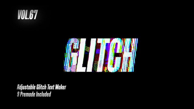 Glitch Text Animation Maker Vol. 67 | VHS, RGB Split & Digital Distortion Titles