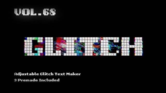 Glitch Text Animation Maker Vol. 68 | VHS, RGB Split & Digital Distortion Titles