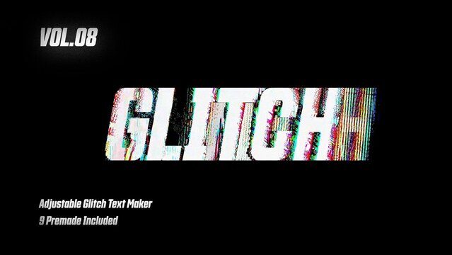 Glitch Text Animation Maker Vol. 8 | VHS, RGB Split & Digital Distortion Titles