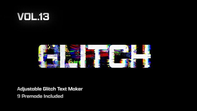 Glitch Text Animation Maker Vol. 13 | VHS, RGB Split & Digital Distortion Titles