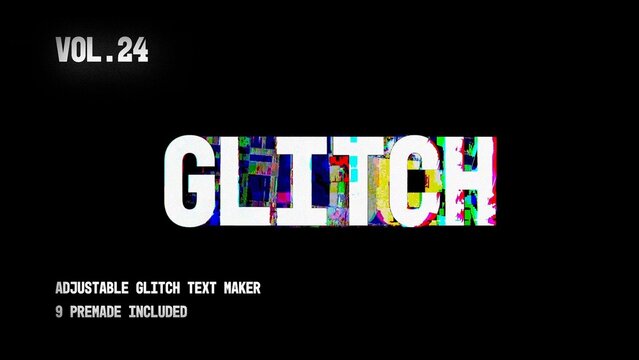 Glitch Text Animation Maker Vol. 24 | VHS, RGB Split & Digital Distortion Titles