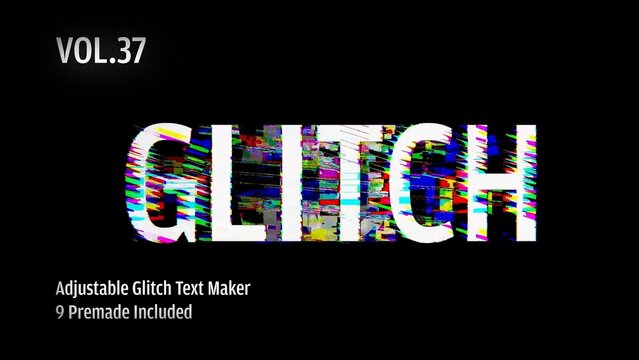 Glitch Text Animation Maker Vol. 37 | VHS, RGB Split & Digital Distortion Titles