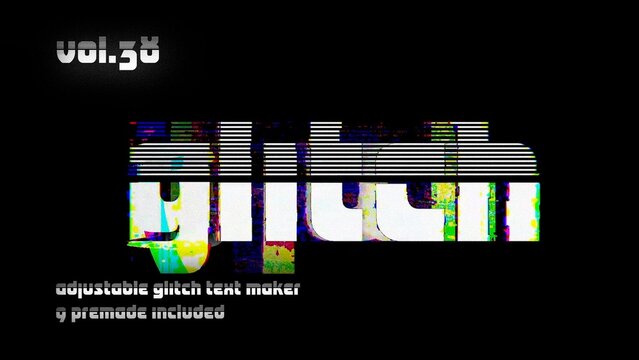 Glitch Text Animation Maker Vol. 38 | VHS, RGB Split & Digital Distortion Titles