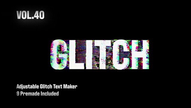 Glitch Text Animation Maker Vol. 40 | VHS, RGB Split & Digital Distortion Titles