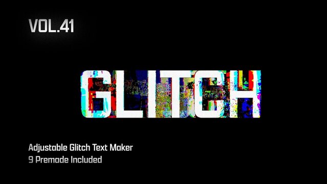Glitch Text Animation Maker Vol. 41 | VHS, RGB Split & Digital Distortion Titles
