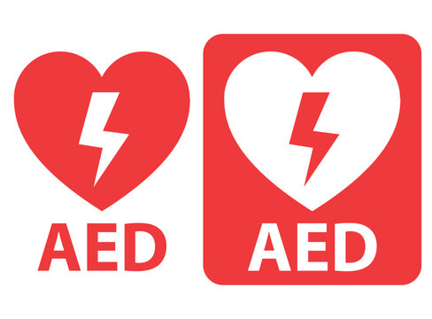 Automated External Defibrillator AED Icon Banner