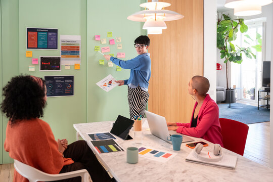 Creative women collaborating in a modern office