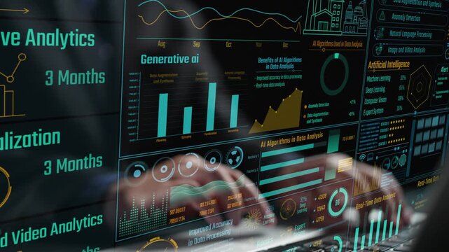 Explore a high-tech data analytics dashboard showcasing predictive insights, metrics, and visualization tools designed for business growth and strategy improvement. Cipher