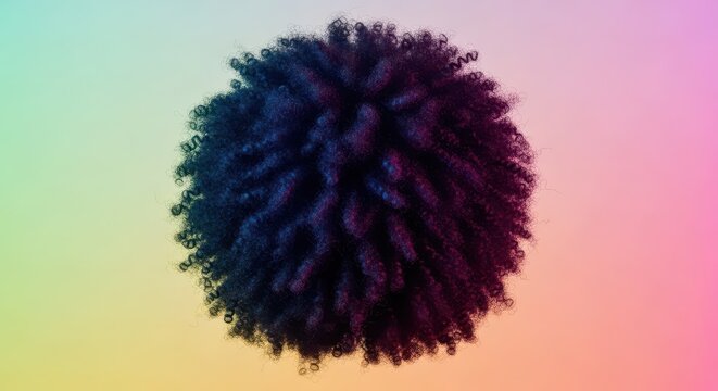 A vibrant and textured display of natural black hair styled in a perfectly shaped, voluminous afro cloud. Celebrating natural beauty, growth, and heritage, heritage, dark, volume