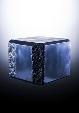 Massive forged alloy steel billet ready for machining, critical component material for high-performance engineering applications, workshop, fabrication, manufacturing