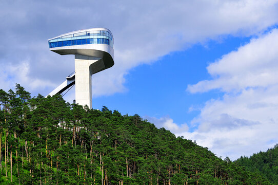 INNSBRUCK  AUSTRIA: Innsbruck as well as the fascination of a ski jumping venue with an Olympic past and modern architecture typify the Bergisel Ski Jump. 