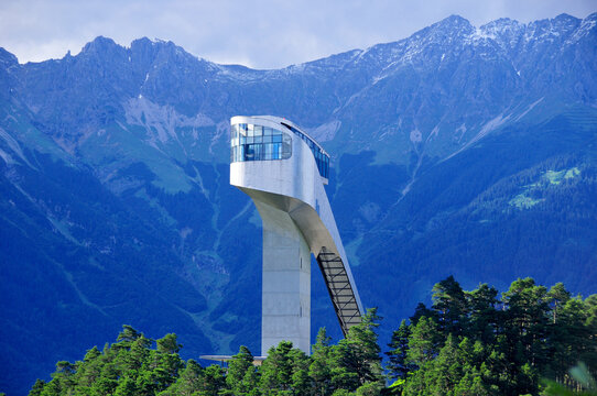 INNSBRUCK  AUSTRIA: Innsbruck as well as the fascination of a ski jumping venue with an Olympic past and modern architecture typify the Bergisel Ski Jump. 