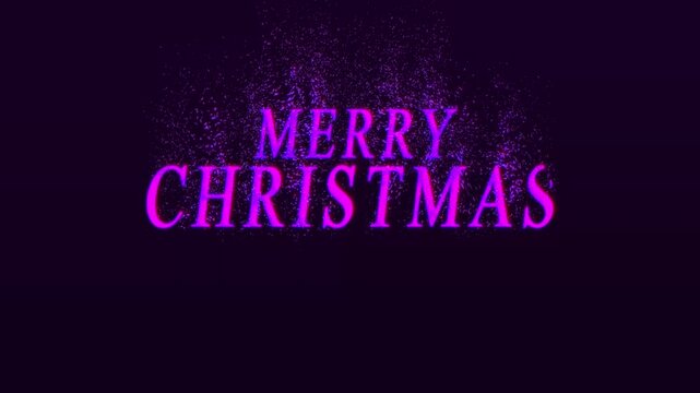 3D violet purple glitter sparkling Magic lights. sparkle on black background with revealing effect Merry Cristmas greeting
