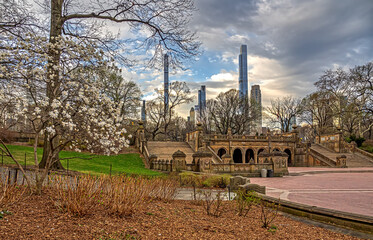 Bethesda Terrace and Fountain in early morning