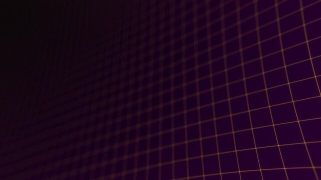 3d cinematic perspective of grid lines loop animation retro background. 4K loopable footage