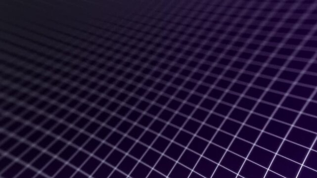 3d cinematic perspective of grid lines loop animation retro background. 4K loopable footage