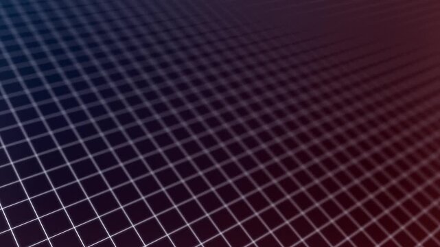 3d cinematic perspective of grid lines loop animation retro background. 4K loopable footage