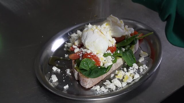 Professional Bread Preparation in Commercial Kitchen Close Up