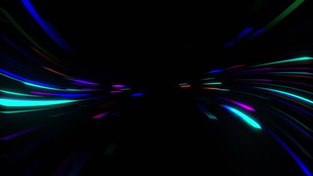 digital data stream matrix effect background video. 4K Abstract loopable footage