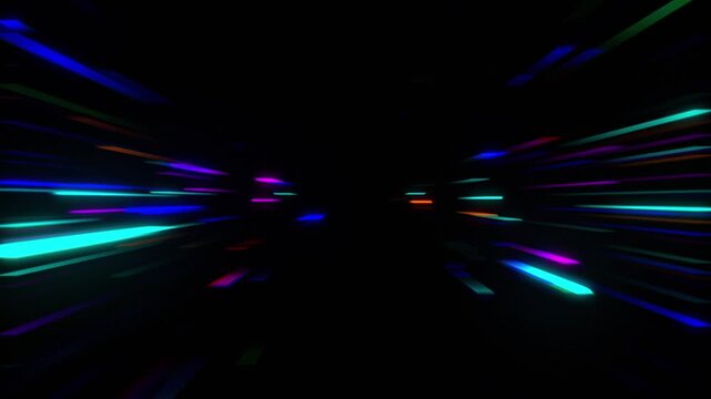digital data stream matrix effect background video. 4K Abstract loopable footage