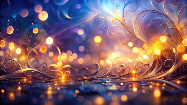 Enchanted Golden Vines and Shimmering Lightscape A Dreamlike Fantasy Background