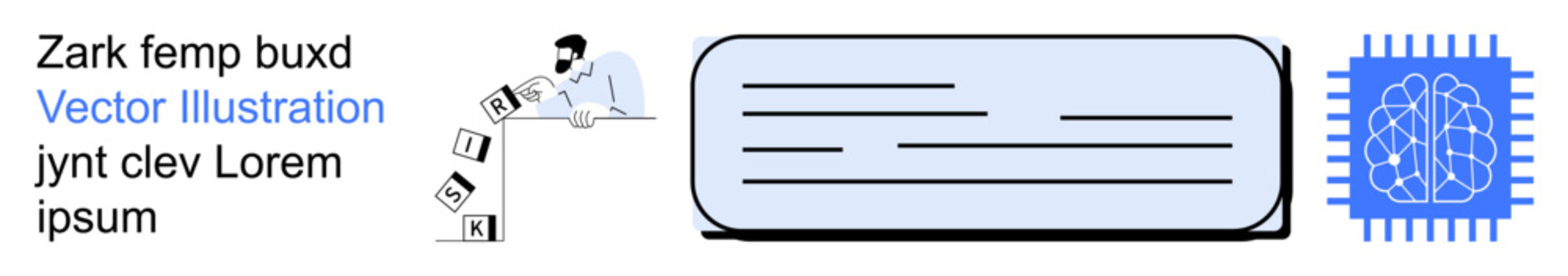 Artificial intelligence, neural networks, machine learning, data communication, technology innovation, futuristic design. Human interacting with documents, neural-themed processor. Artificial
