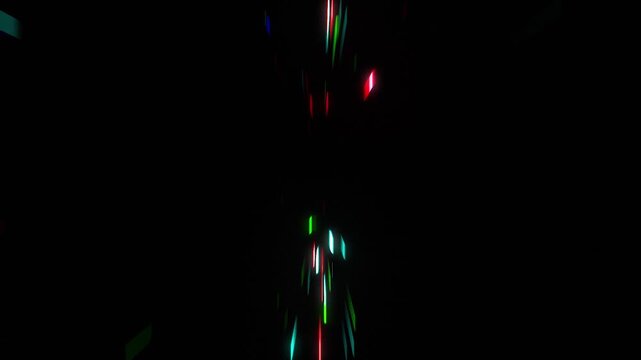 Dynamic light streaks through a dark abstract tunnel, conveying speed and futuristic energy for technology and sci-fi projects.