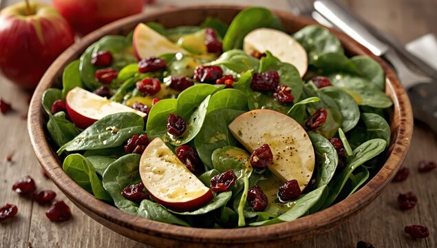 apple and spinach salad