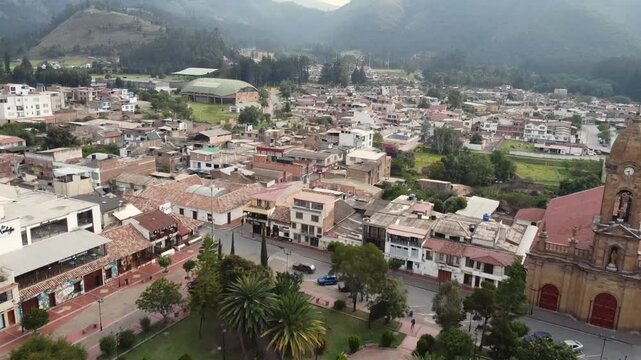 Nobsa, Boyaca - Colombia. March 4, 2026. The Parish Church of San Jeronimo is a Colombian Catholic church.