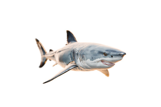great white shark on transparent background