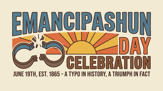 Retro Emancipation Day Typo