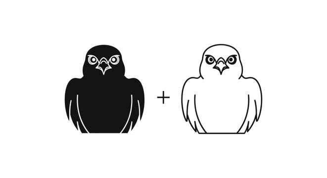 Owl Mating Symbols: Unique Owl Pair Love Design Vector