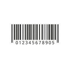 Obraz premium Simple barcode isolated on white background, retail and product identification concept