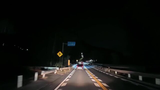 ドライブ映像　 国道19号　岐阜県, 中津川市,日本