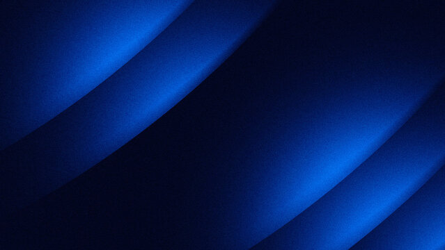 Abstract Geometric Blue Diagonal Layers Background with Grainy Shadow Effect