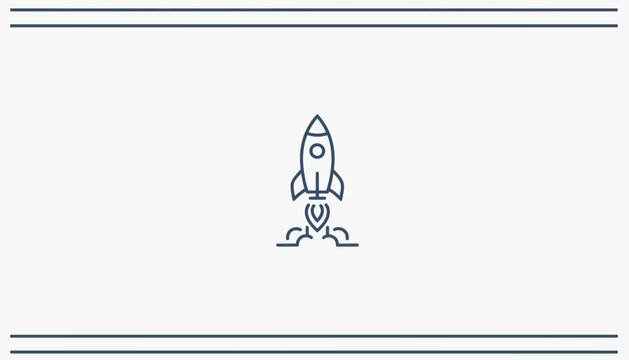 Rocket Launching Upwards, Symbolizing Startup, Innovation, and Success