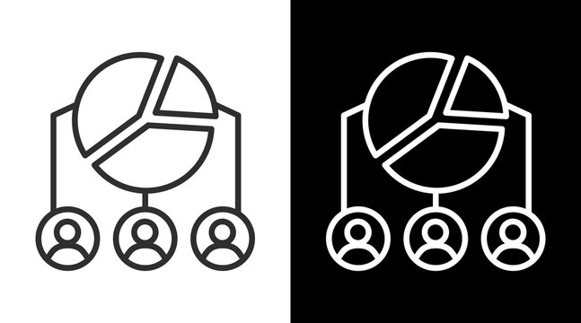 Customer Segment White Icon Set Vector 