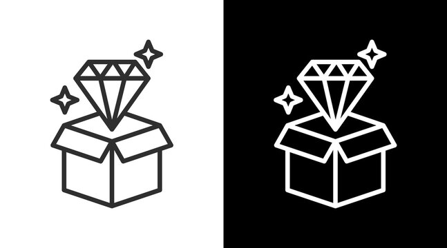 Value Proposition White Icon Set Vector 